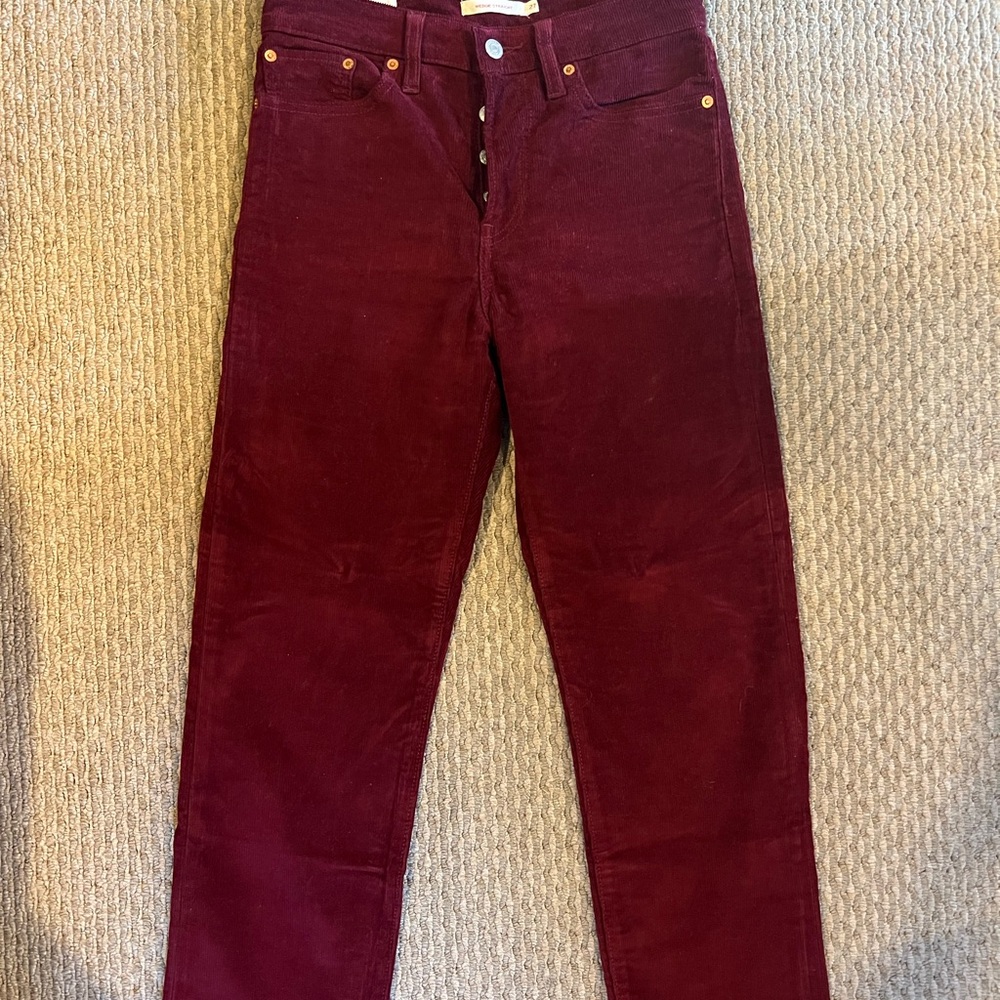 Levi’s Women's Burgundy Corduroy Jeans
